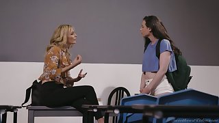 Naughty Mona Wales has prepared a strapon for petting pussy be advisable for her GF